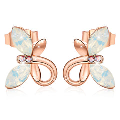 Swarovski Crystal Butterfly Earrings Snow protein crystal