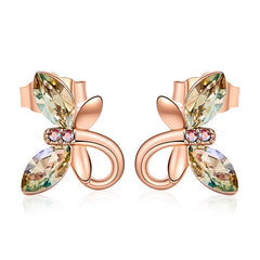 Swarovski Crystal Butterfly Earrings Camouflage crystal