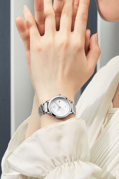 Ladies' Quartz Watch with Business Calendar Accessory