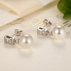 Shell Pearl Earrings, Elegant Jewellery Accessory