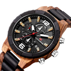 Men's Wooden Watch Ebony Zebra