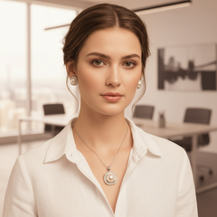 Bridal Rhinestone Pearl Necklace Earring Set