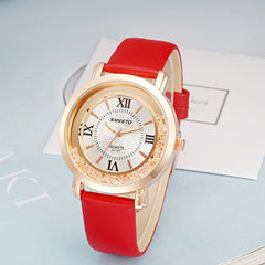 Liquid Sand Watch, Diamond Quartz Watch, Waterproof Leather Strap