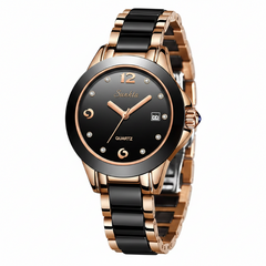 Women's Rose Gold Watch Rose black