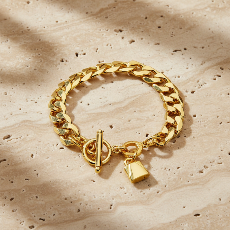 Lock Your Heart Bracelet Gold