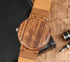 Men's Bamboo Wood Quartz Watch
