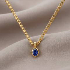 Crystal Stone Pendant Necklace