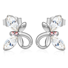 Swarovski Crystal Butterfly Earrings White crystal