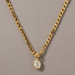 Crystal Stone Pendant Necklace