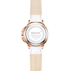 MEGIR Women's Fashion Quartz Watch with Crystal Dial