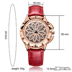 MEGIR Women's Fashion Quartz Watch with Crystal Dial
