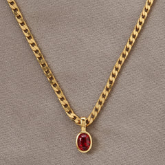 Crystal Stone Pendant Necklace