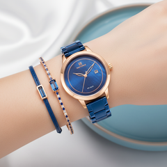 Ladies' Quartz Watch with Business Calendar Accessory