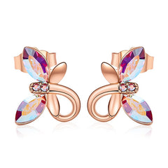 Swarovski Crystal Butterfly Earrings Color white crystal
