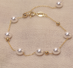 Japanese Sea Pearl Starry Bracelet Pendant, Elegant Design