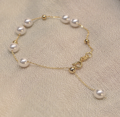 Japanese Sea Pearl Starry Bracelet Pendant, Elegant Design