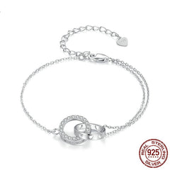 Double Ring Bracelet | 925 Silver BSB151 925 Silver