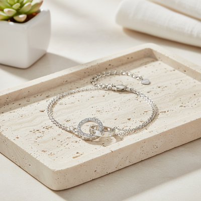 Double Ring Bracelet | 925 Silver