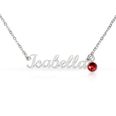 Her Custom Name Necklace with Birthstone