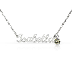 Her Custom Name Necklace with Birthstone