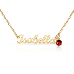 Her Custom Name Necklace with Birthstone