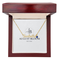 Her Custom Name Necklace with Birthstone 18k Yellow Gold Finish Luxury Box