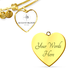 Luxury Heart Bangle 18k Yellow Gold Finish Heart Pendant Bangle Yes