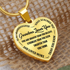 Grandma Loves You - Heart Necklace Luxury Necklace (Gold) No