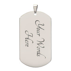 Dad To Be - Dog Tag Necklace Military Chain (Silver) Yes