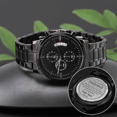 To My Husband Your Last Everything (Charcoal Black) – Men's Watch Two Tone Box