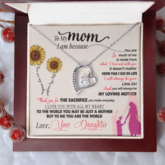 You Are My Sunshine - Forever Love Necklace 14k White Gold Finish Luxury Box