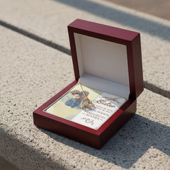 Best Friends - Forever Love Necklace 18k Yellow Gold Finish Luxury Box