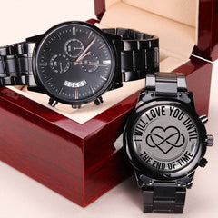 I Will Love You Until the End of Time – Men's Watch Luxury Box w LED