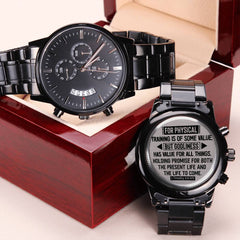 Godliness Has Value for All Things (1 Timothy 4:8) – Men's Watch Luxury Box w LED