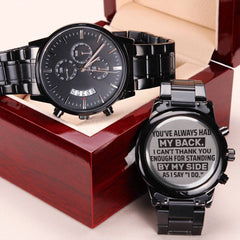 Groomsman You've Always Had My Back – Men's Watch Luxury Box w LED
