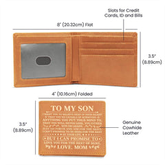 To My Son Promise (Brown) – Cowhide Leather Wallet