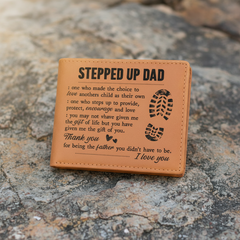 To My Stepdad Gift of Life – Leather Wallet