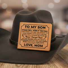 To My Son - Stand Tall – Cowhide Leather Wallet