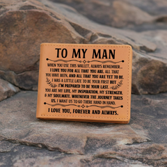 To My Man Inspiration (Black) – Leather Wallet