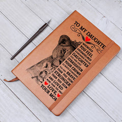 To My Daughter Lion Crown – Vegan Leather Journal