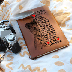 To My Daughter Lion Crown – Vegan Leather Journal