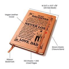 To My Daughter Promise – Leather Journal Graphic Journal