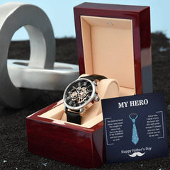 My Hero Dad - Openwork Watch Luxury Box w LED