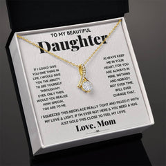 My Daughter My Everything - Alluring Beauty Necklace 18K Yellow Gold Finish Standard Box