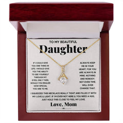 My Daughter My Everything - Alluring Beauty Necklace 18K Yellow Gold Finish Luxury Box