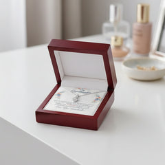 I Have Your Back - Alluring Beauty Necklace 14k White Gold Finish Luxury Box