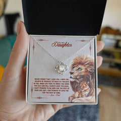 Never Forget - Love Knot Necklace 14K White Gold Finish Standard Box