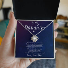 Im Always With You - Love Knot Necklace 14K White Gold Finish Standard Box