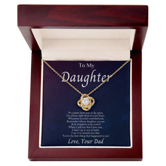 Im Always With You - Love Knot Necklace 18K Yellow Gold Finish Luxury Box