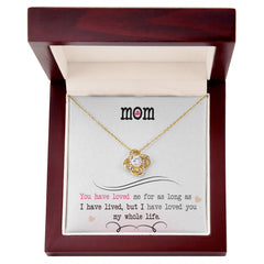 My Whole Life - Love Knot Necklace 18K Yellow Gold Finish Luxury Box